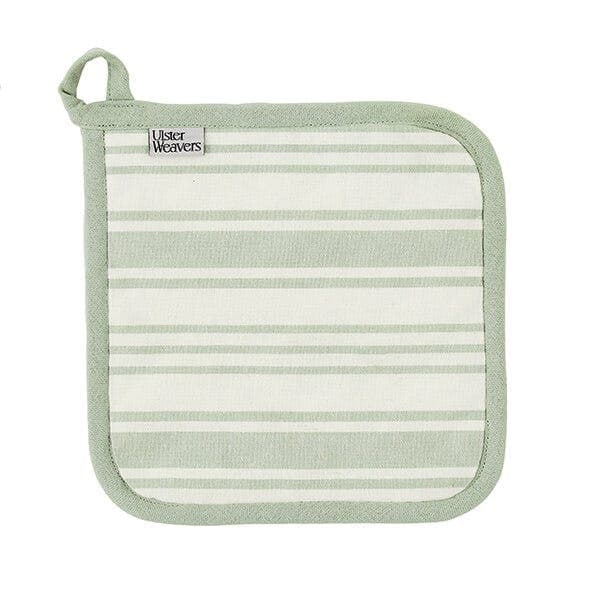 Ulster Weavers 'Sage Stripe' Graphic Print 100% Cotton Pot Mat in Green