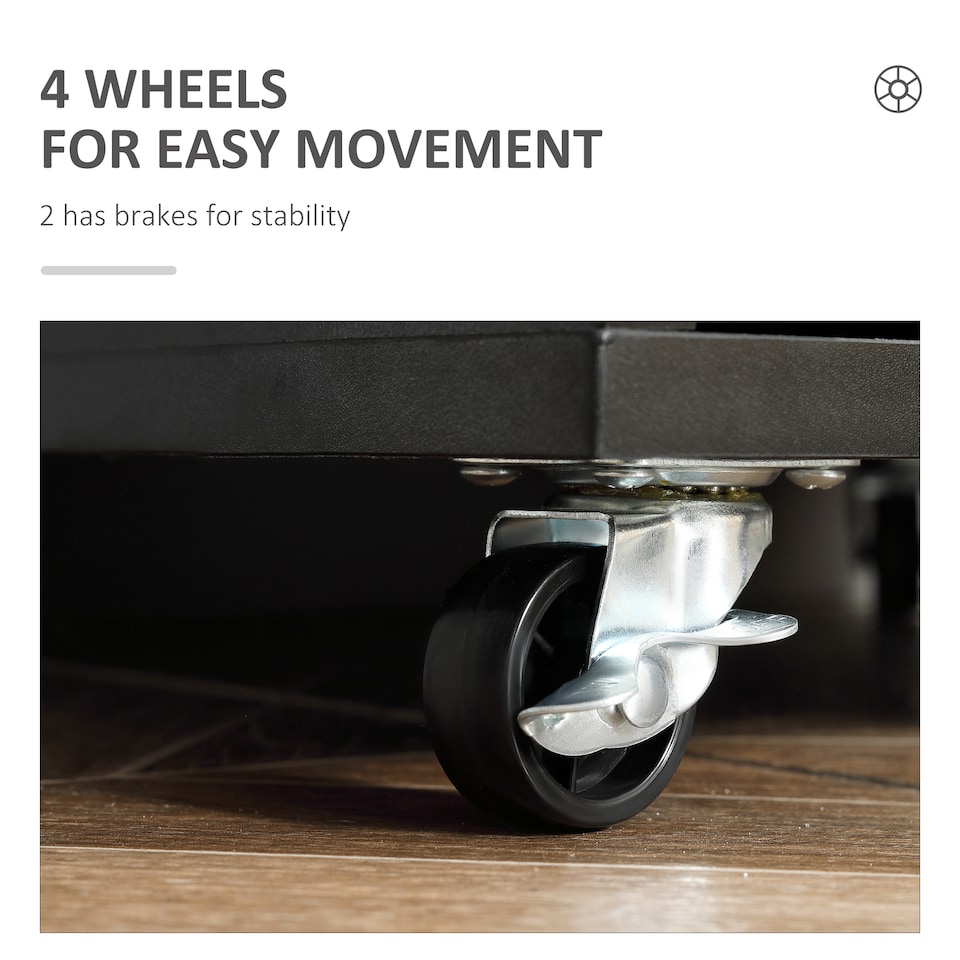 image 1 of Vinsetto Vertical Filing Cabinet, 7-drawer File Cabinet, Mobile Office Cabinet on Wheels for Study, Home Office, Black