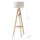 image 7 of HOMCOM Floor Lamp Bedside Light  Free Standing Tripod Holder Storage Shelf Linen