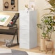image 7 of HOMCOM 4 Drawer Filing Cabinet, Vertical File Cabinet with Adjustable Hanging Bar for A4 and Letter Size, Steel Printer Stand for Home Office, White | White | White