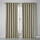 image 3 of Linen Look Blackout Ring Top Eyelet Curtains - 161cm x 137cm - Beige