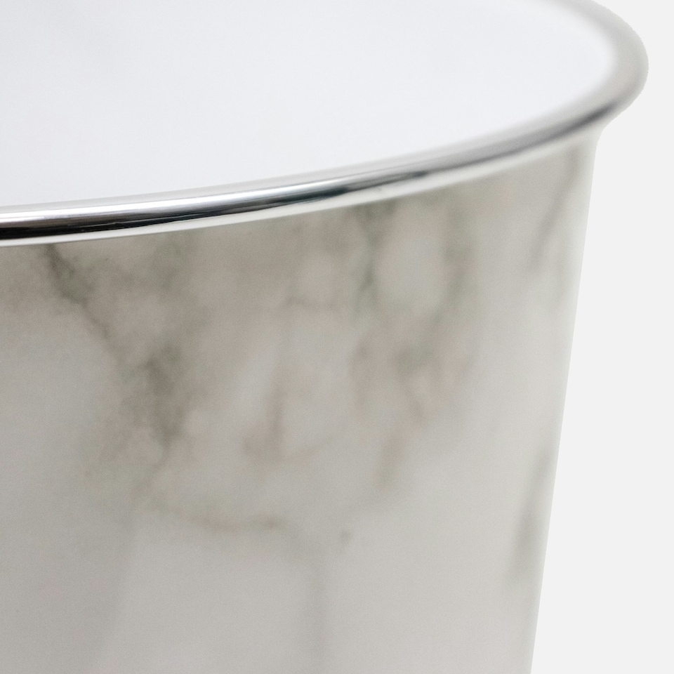 image 1 of JVL Small Marble Waste Paper Bin Multi