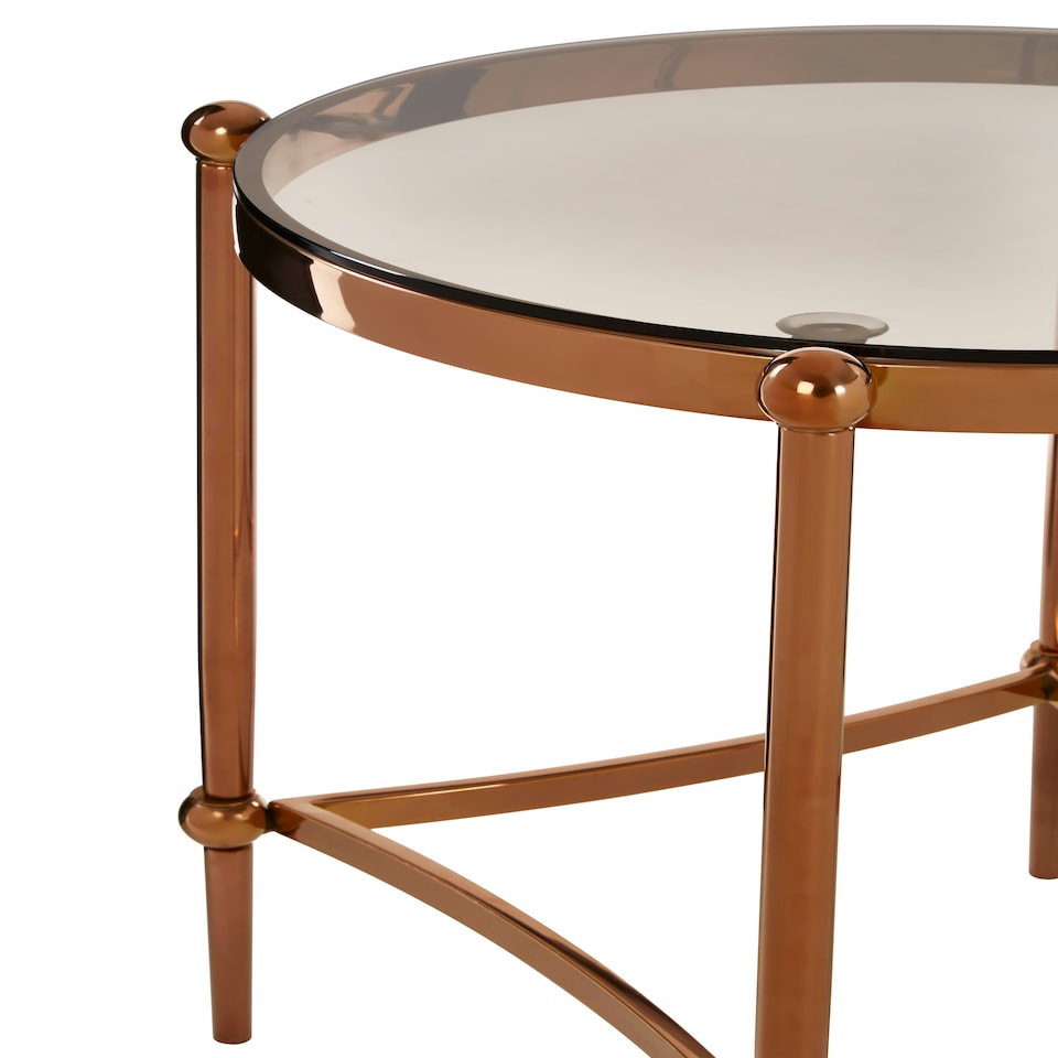 image 1 of Interiors By Premier Elegant Side Table, Durable Side Table By Couch For Livingroom, Stainless Steel Small Lounge Table | Brown