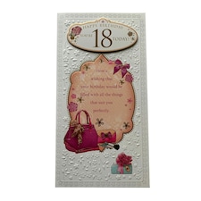 Happy Birthday You're 18 Today Open Female Soft Whispers Card