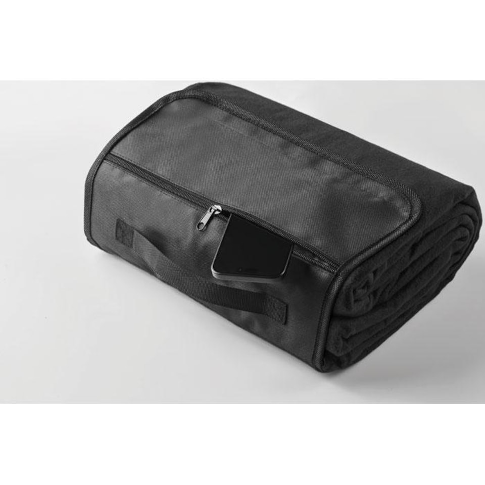 image 1 of MidOcean Costa Polar Fleece Picnic Blanket | Black | Black | One Size | 1