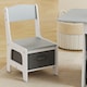 image 9 of AIYAPLAY Kids Table and Chair Set, Toddler Table and 2 Chairs Set with 6 Removable Drawers, for Boys Girls Ages 3-8, for Classroom, Daycares, Homes, Learning, Drawing, Dining, Light Grey