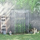 image 2 of Outsunny 100 x 50 x 150cm Greenhouse w/ Zipper Roll-up Door Outdoor
