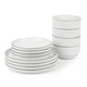 image 5 of 12pc Stackable Green Dinner Set