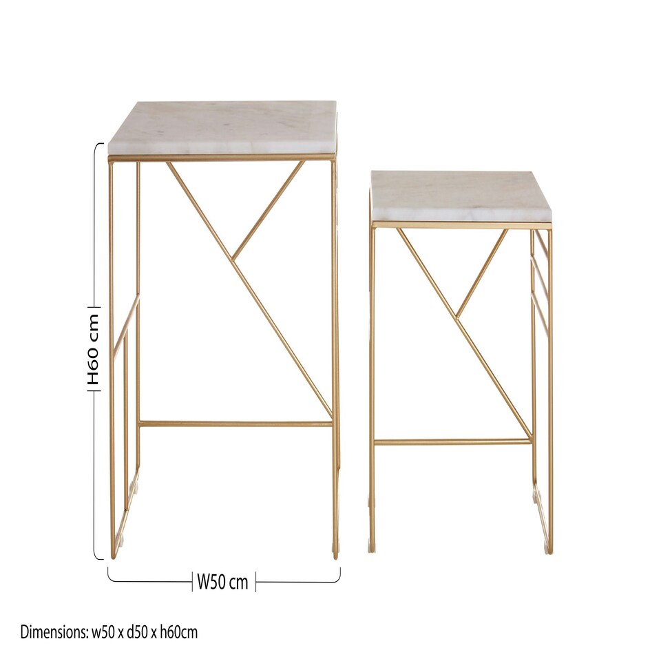 image 1 of Stunning Design Set Of 2 Square Side Tables, Elegant Side Tables For Livingroom, Functional Bedside Table