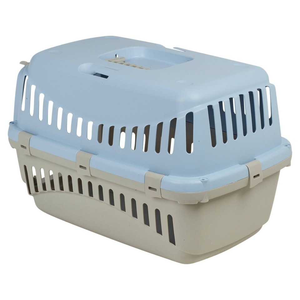 image 1 of Transportini Pet Carrier Travel Crate Cat Dog Cage Portable Box Pastel | Blue | Pastel Blue | Medium | 1