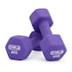 image 4 of Pair of 6kg Hex Anti Roll Neoprene Non Slip Hand Dumbbells Workout Weights