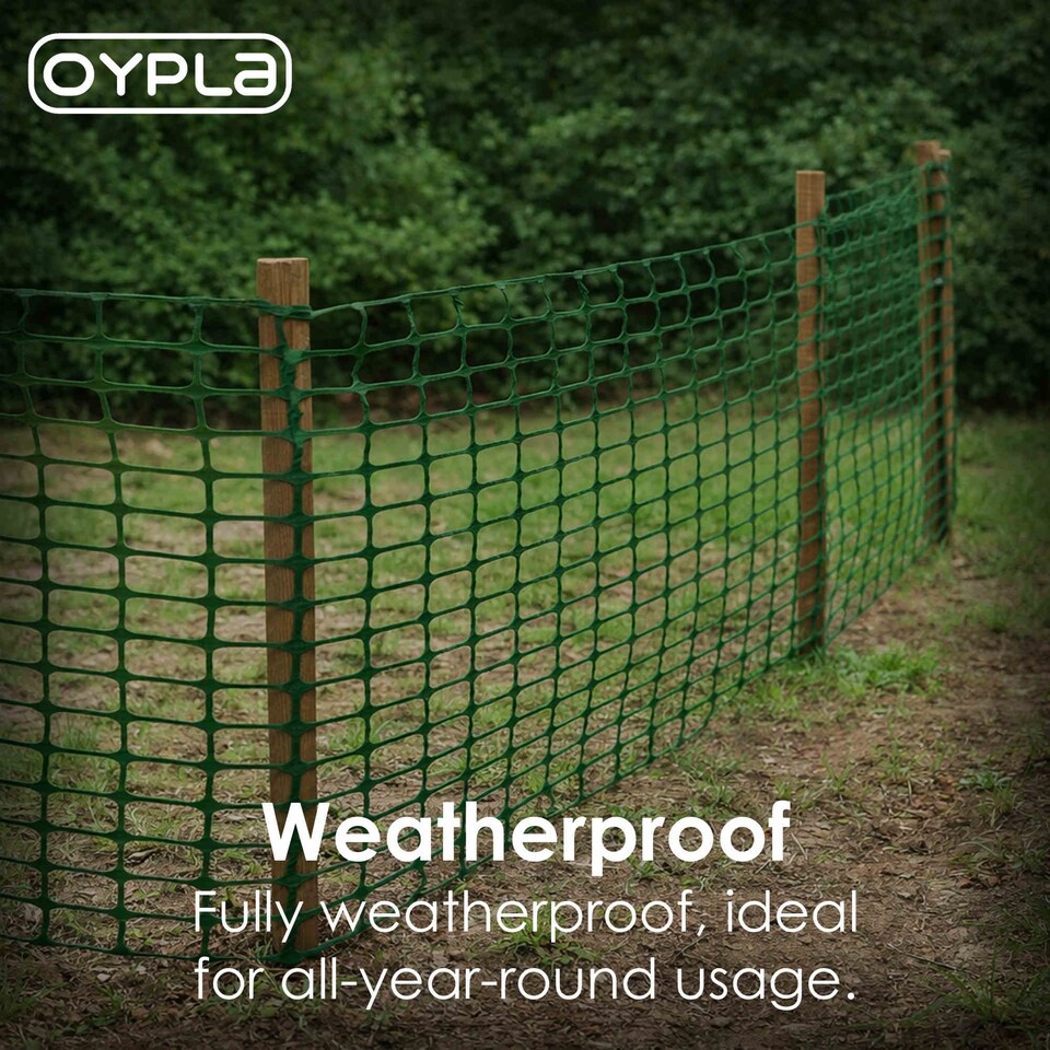 image 1 of Heavy Duty Green Safety Barrier Mesh Fencing 1mtr x 15mtr | Green | 1