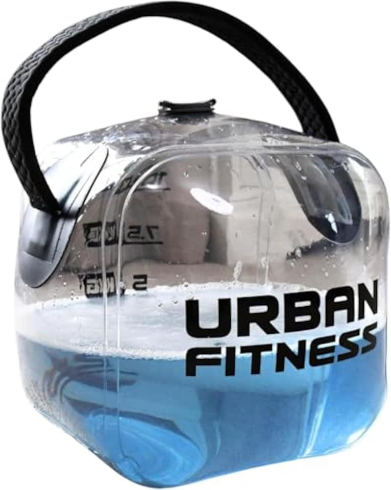 image 1 of Urban Fitness Hydro Inertia Kettlebell, Inflatable Water Filled Training Weight With Foot Pump, Portable Functional Strength And Core Workout, 10kg