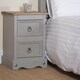 image 1 of Corona Premium 2 Drawer Petite Bedside Cabinet - Shaker-Style Nightstand with Dovetail Drawers | Grey | Grey Wax | One Size | 1