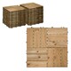image 1 of Outsunny 27 Pcs Wooden Decking Tiles, 30x30cm Decking Boards, Brown