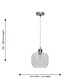 image 5 of Bletch - Clear Glass with Satin Nickel Pendant Fitting | Clear | Clear | 1