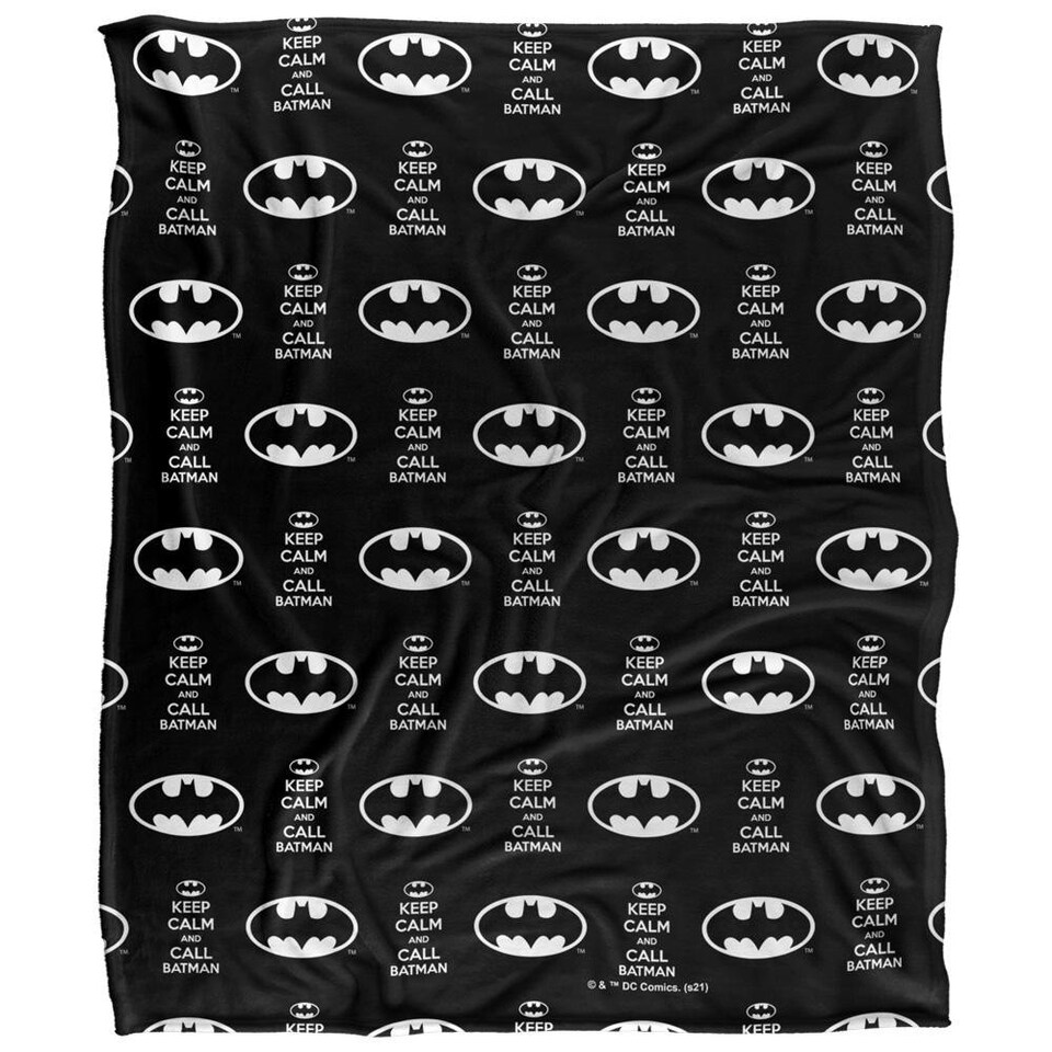 image 1 of Batman Keep Calm And Call Batman Blanket - Multicoloured - One Size