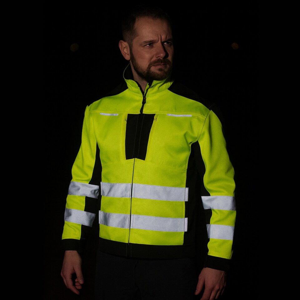 image 1 of ARTMAS FLASH Yellow Men's Class 2 Hi-Vis Work Jacket, 260gsm, UK 40 / EU 56