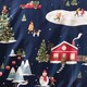 image 4 of Catherine Lansfield Christmas Ski Village Reversible Duvet Cover Set Navy Blue Blue | Navy Blue | Super King