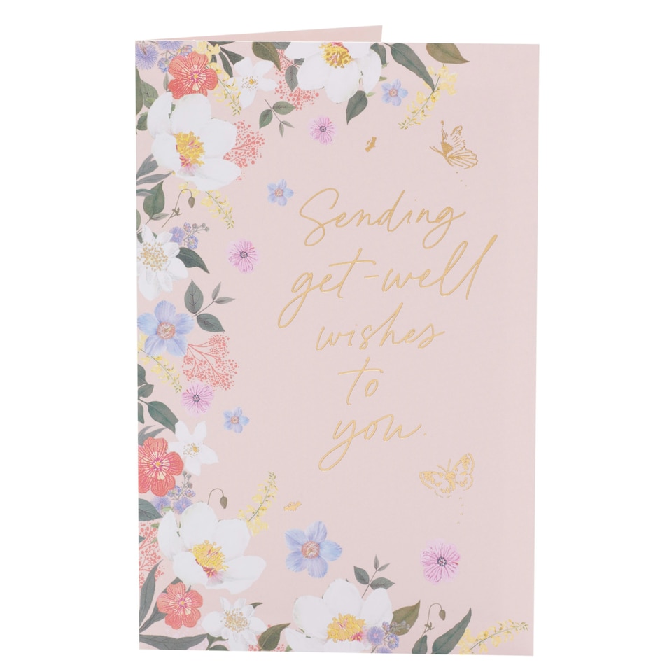 image 1 of Get Well Card - Floral