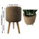 image 3 of 53cm x 32cm Seagrass Style Composite Large Planter | Brown