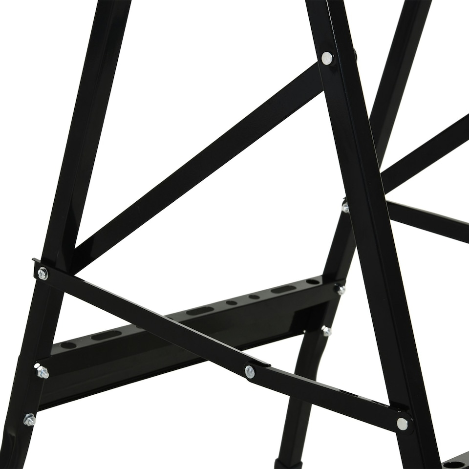 image 1 of DURHAND 4-in-1 Work Bench Adjustable Saw Horse Clamp Table Foldable Black