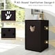 image 7 of COSTWAY 2-Tier Cat House Litter Box Enclosure Storage Cabinet Brown