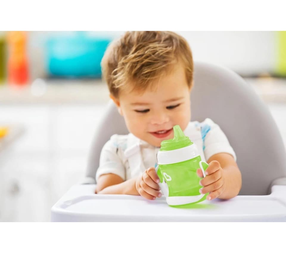 image 1 of Munchkin Baby Drinking Drink Trainer Gentle Transition Cup 125ml Green 4m+
