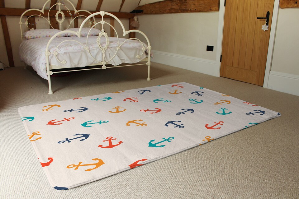 image 1 of Multi Coloured Anchors Rug | Multi