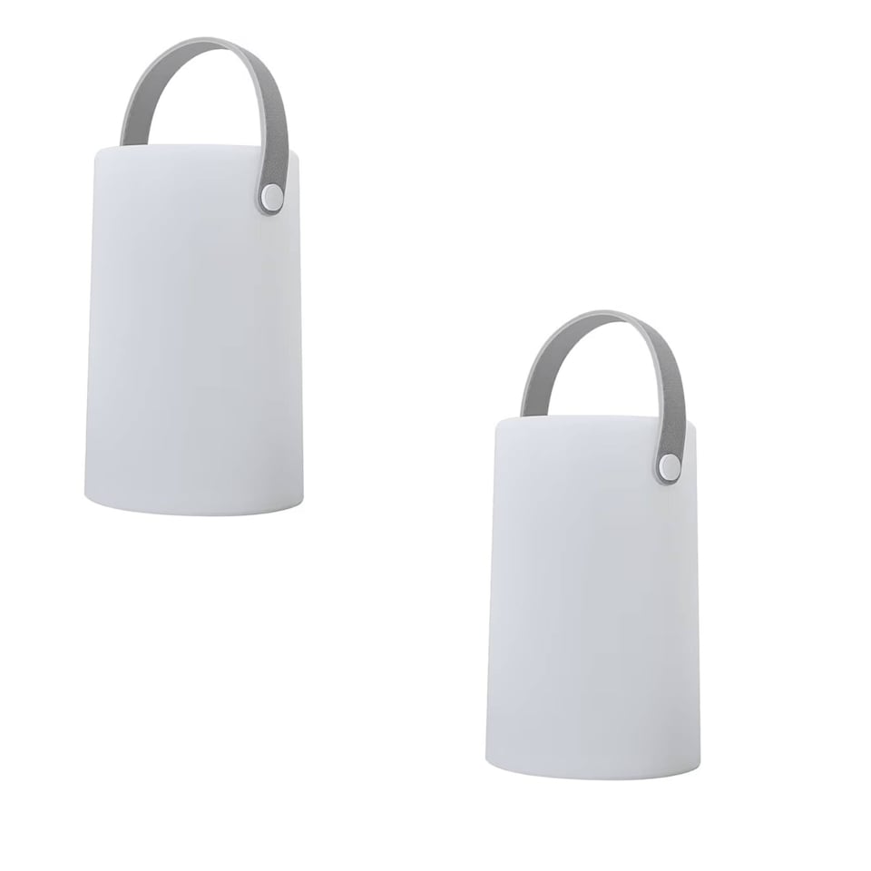 image 1 of ValueLights Daomu Pair of White Outdoor Decorative Light | White