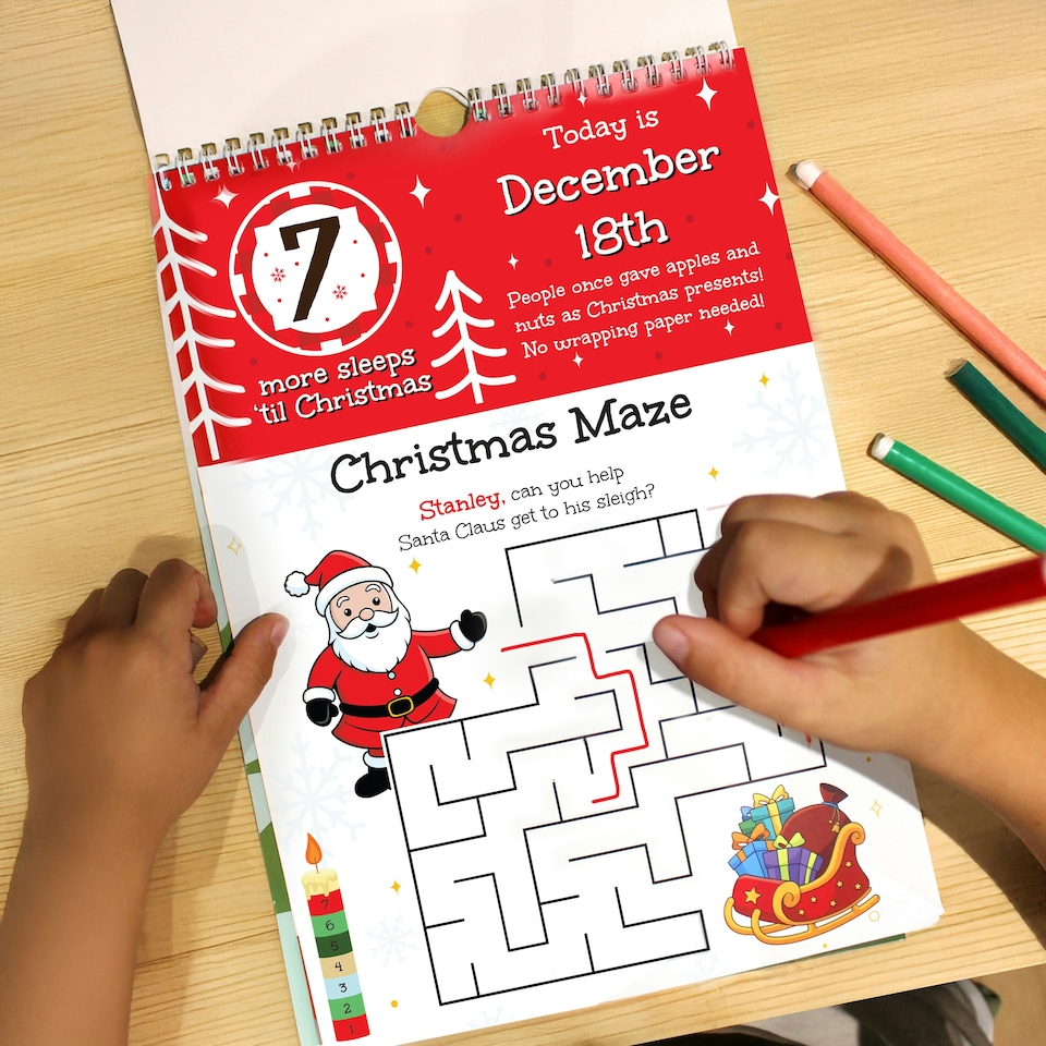 image 1 of Personalised 24 Sleeps Christmas Activity Advent Calendar
