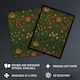 image 2 of Violet and Columbine Floral Pattern Morris Huge Wall Art Poster Print 24X32"