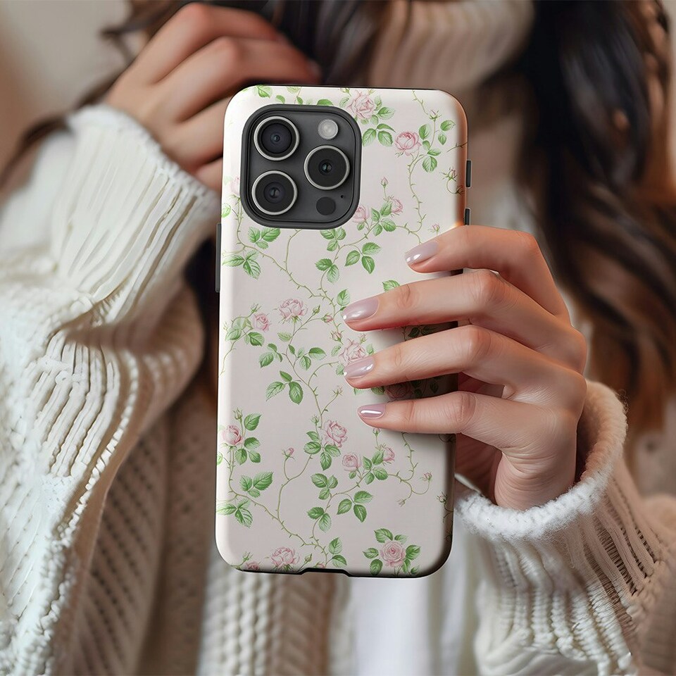 image 1 of Rose Bush Phone Case | Pink | iPhone 16 Pro Max
Tough | iPhone 16 Pro Max
Tough