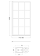 image 8 of Balterley Framed Grid Hinged Reversible Shower Bath Screen Toughened Safety Glass
