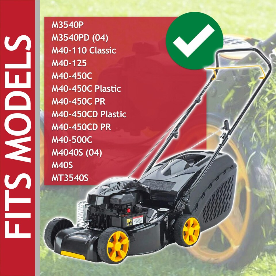 image 1 of SPARES2GO Blade for McCulloch M3540 M40 MT3540S Lawnmower Metal Combi Grass Cutter (40cm)