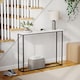 image 2 of Vida Designs Console Table With Metal Leg, White & Black | Black | White & Black