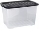 image 2 of 3 x 24 Litres Curve Plastic Stackable Storage Boxes & Lids