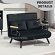 image 5 of HOMCOM Click Clack 2 Seater Sofa Bed for Living Room, Guest Room, Black 
