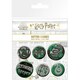 image 2 of Harry Potter Slytherin Badge Set (Pack of 6) - Green/Brown/White - One Size