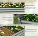 image 6 of Outsunny Galvanised Raised Garden Bed, 180x90x30cm Raised Bed, Silver 