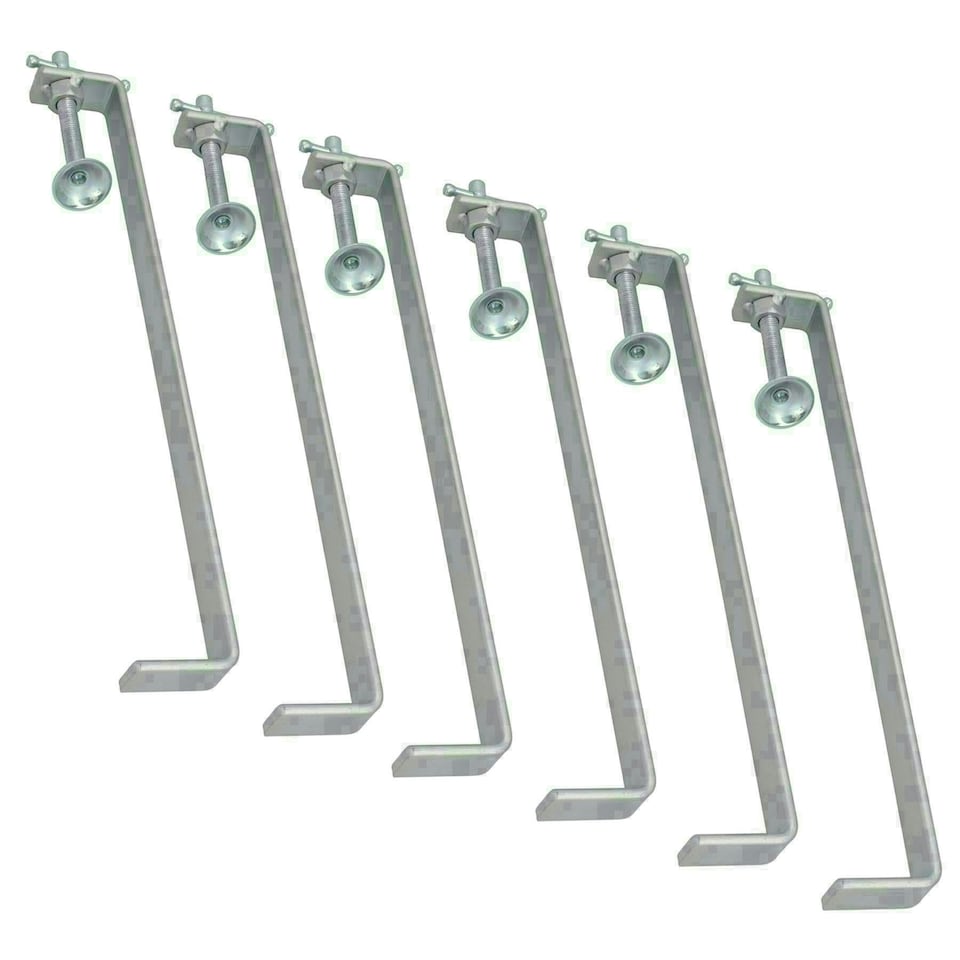 image 1 of 300mm Brick Laying Profile Clamp Holder Fastener Carpentry Internal Wall Clamps 6pc