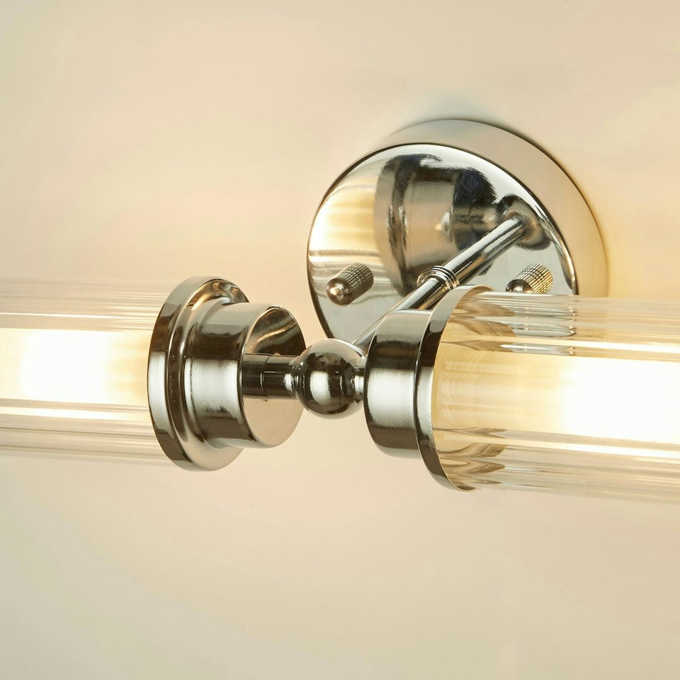 image 1 of Vurton 2 Light Chrome Bathroom Wall Light
