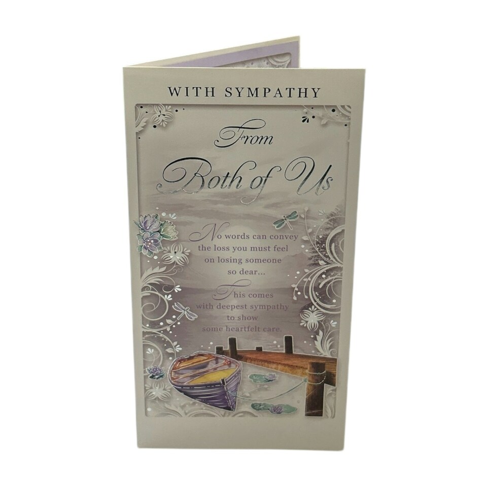 image 1 of From Both of Us Dockside Design Sympathy Opacity Card