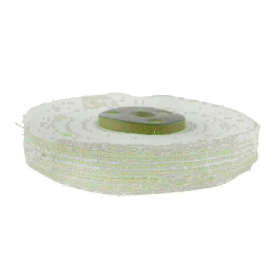 image 1 of White Close Stitched Polishing Buffing Mop 4" x 0.5" 1 Row With Compound 250g