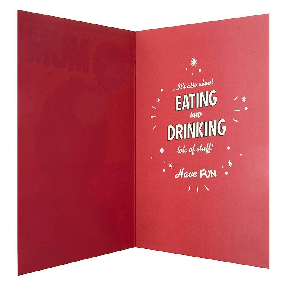 image 1 of Mum Christmas Card "Eating and Drinking"