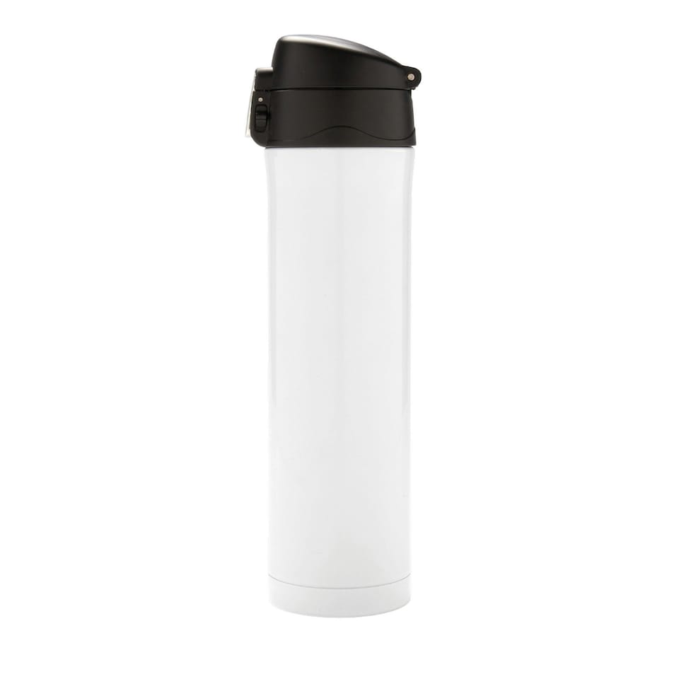 image 1 of XD Collection Lockable Recycled Stainless Steel Vacuum Insulated Flask - White - One Size
