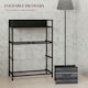 image 6 of HOMCOM Bedroom Chest of Drawers 4 Drawer Dresser w/ Shelf, Black Black