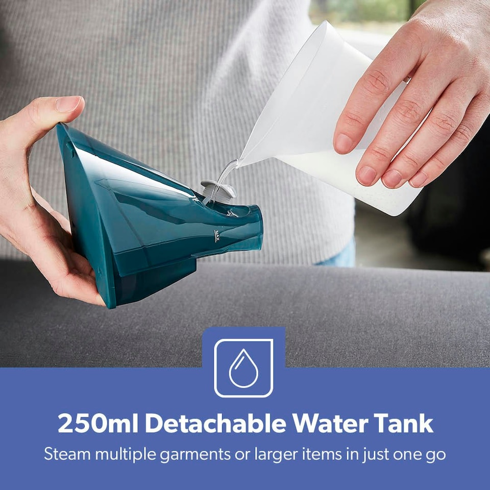 image 1 of GEEPAS  2-in-1 Travel Garment Steamer & Steam Iron, Green