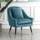 image 2 of Octavia Velvet Fabric Accent Chair - Teal