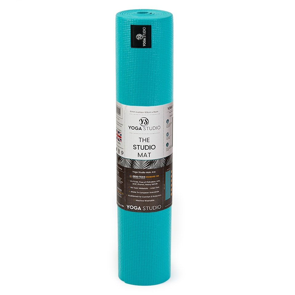 image 1 of Yoga Studio Sticky Yoga Mat 6mm - Turquoise | Green | Turquoise | 183cm x 61cm x 6mm